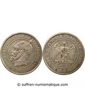 France Napoléon III, Defaite De Sedan - Jeton Bronze Plaque Argent - 1870