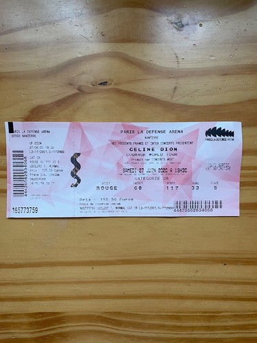 Billet concert céline dion - billet,