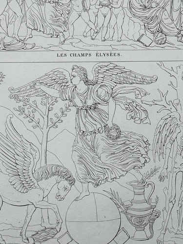Gravure xixème antiquité - xixème,