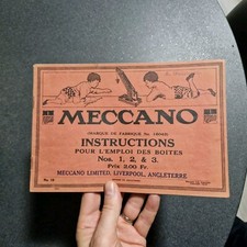 MECCANO 1919 rare manuel d'