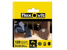 Flexovit Delta Hook & Loop Feuille Ponçage 94mm Fin 120G Paquet 6 FLV64914
