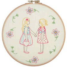 Anchor Freestyle Kit de broderie avec cercle à broder "Princess Collection Linge