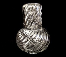 Service de nuit Torsadé Carafe et Verre SV Schmid Verrerie comme Bambou Baccarat