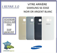 Vitre Arrière Samsung S6 EDGE  G925F Noir Or  ou Blanc