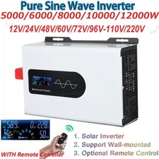 5KW~12KW DC 12~96V Onduleur à onde sinusoïdale pure Banque solaire Convertisseur