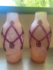 paire de vases Legras art deco