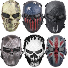 Masque Tactique Visage Complet, Lunettes en Maille Métallique Airsoft Paintball