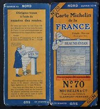 Carte 1927 MICHELIN 70 BEAUNE EVIAN Guide Bibendum pneu tyre map