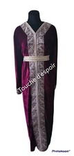 Robe caftan velours ceinture - robe,