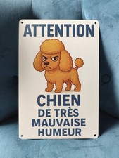 Plaque métal humour chien