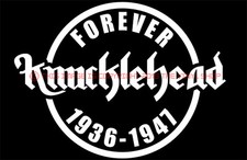 Autocollant décalcomanie Knucklehead Forever 1936-1947 compatible avec : Harley Davidson UNIQUEMENT