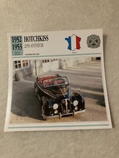 CARTE FICHE AUTO HOTCHKISS 2050 ANTHEOR 1952 1953