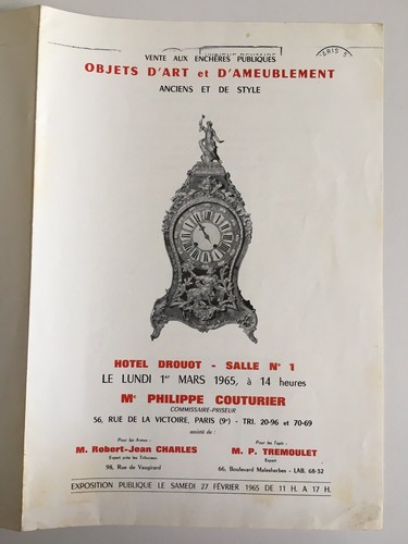Catalogue vente objet art - catalogue, d'art
