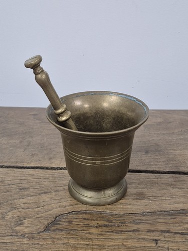 Ancien mortier laiton - ancien, en