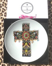 CHRISTIAN LACROIX & VISTA ALEGRE PORCELAN PLATE & CROSS~LOVE WHO U WANT~NEW&BOX