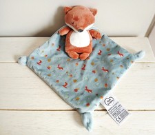 Mots d'enfants doudou plat cape renard bleu vert champignons comme neuf Siplec