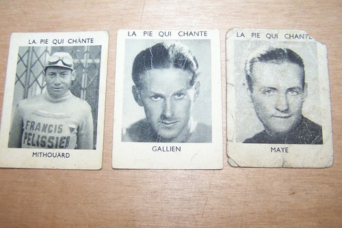 Lot cartes cyclistes pie - cyclistes,