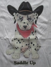 T-shirt " Saddle up ", Chien au chapeau, western, country. 
