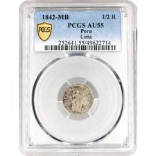 Pérou 1/2 Real  1842 Lima