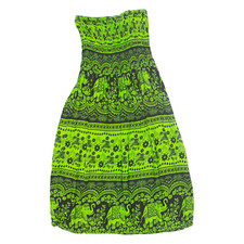 Robe A-Ligne Femme Vert Motif