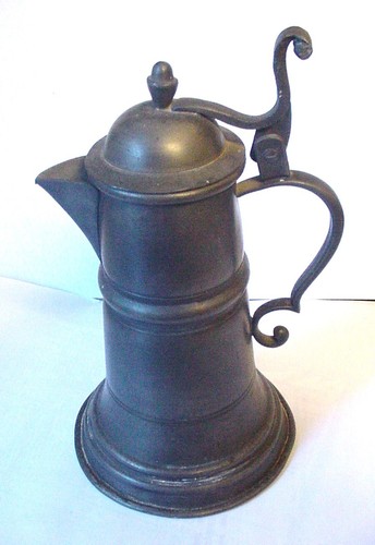 Cafetiere etain fait main - cafetiere,