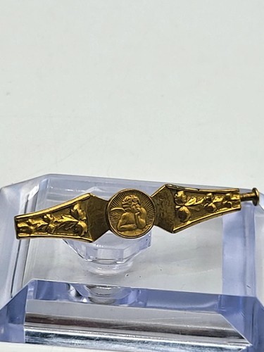 Broche angelot plaque or - xm-,