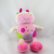 Doudou vache rose blanche
