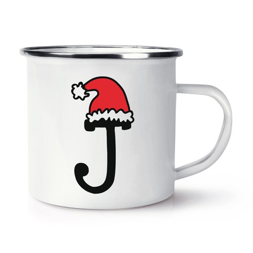 Lettre noël chapeau émail - j,