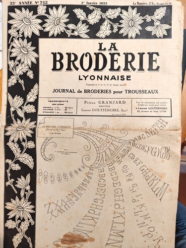 Journal broderie - "la,