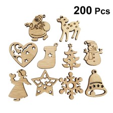  200 Pcs Pendentif Porte-clés Pendentifs Vacances Ornement Bois Pin