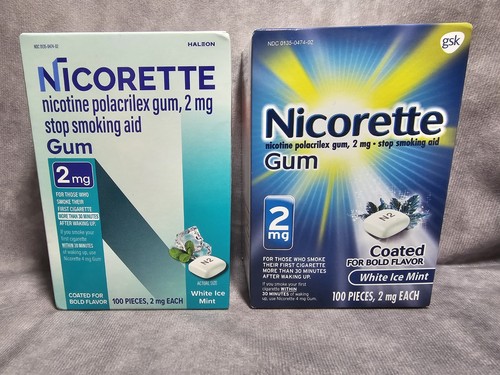 100 nicorette gum - 2x, ice