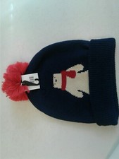 Chapeau d'hiver enfant épais tricoté chaud laineux pompons bobble ski rayé garçons filles enfant