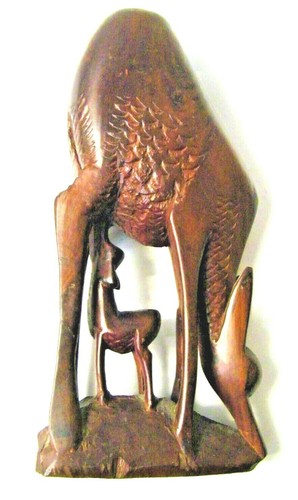 Ancienne statue bois sculpte - statue,