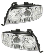PHARE AVANT GAUCHE + DROIT ELECTRIQUE POUR AUDI A6 C5 06.01-01.05 H7 H7 CHROME