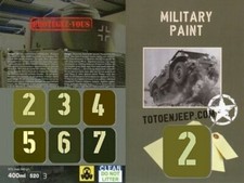 AEROSOL BOMBE PEINTURE 400ml OLIVE DRAB OD2 41/44 MAT US WW2 . . jeep dodge