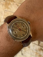 Montre Homme Chronographe Militaire Zodiac Vintage Années 1940 Manuel 36mm...