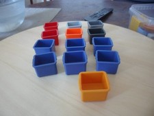 Lots 13 Bacs  Rangement  Playmobil Multicolores