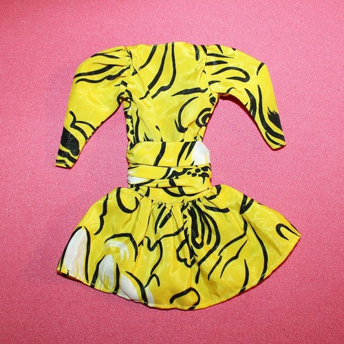 Robe jaune noire poupée - robe, et