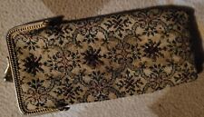 Vintage Ancien Étui À Lunettes Pour Femme en tissu, à nettoyer , 18x7,5cm