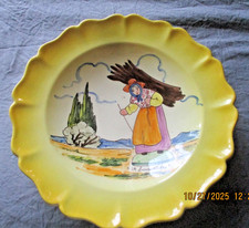 COUPE PLAT PIEDOUCHE FAIENCE LOUIS SICARD AUBAGNE  DECOR SANTON -LA BOUSCATIERO