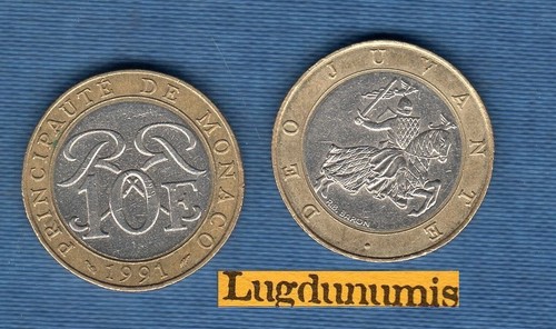 Monaco francs 1991 - monaco, 10