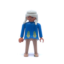 PLAYMOBIL * WESTERN * Femme Indienne Haut Bleu Pantalon Beige Cheveux Blanc 3733