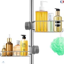 Feebee Porte Savon sans Perçage, 2X Porte Shampoing INOX, Serviteur De Douche, 