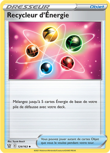 Pokemon card energy recycler - card,