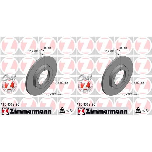 Zimmermann disques 282mm - 2x,