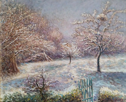Tableau paysage neige de - tableau,,