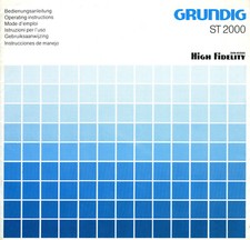 Mode d'emploi GRUNDIG Tuner ST