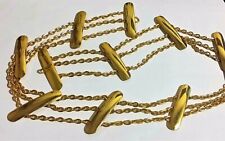 ANCIENNE CEINTURE CHROME DORE EFFET MIROIR CHAINETTE VINTAGE BELT  A150