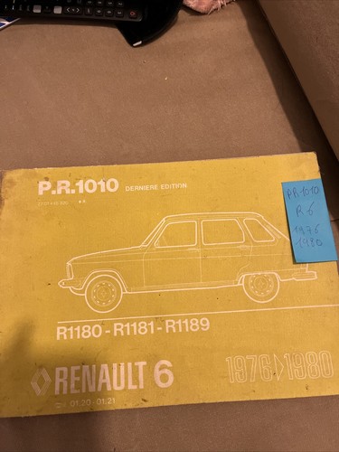 Renault catalogue pieces - r,