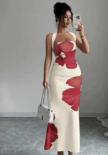 Robe longue dos - nu, –
